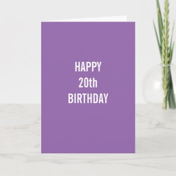Happy 20th Birthday And Congratulations On Beating Card by haveagreatlife1 at Zazzle