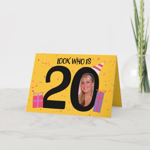 Happy 20th Birthday Big 20 Picture Frame