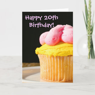 Happy 20th Birthday muffin Card