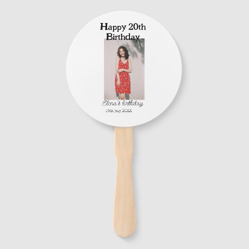 Happy 20th birthday photo modern simple minimal 