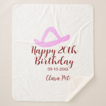 Happy 20th birthday pink cowboy girl name date sim