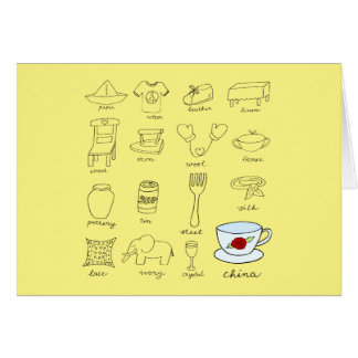 Happy 20th Wedding Anniversary Modern Illustration Card