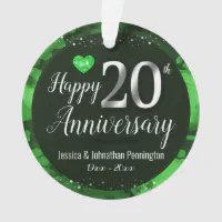 20th wedding anniversary sale ornament