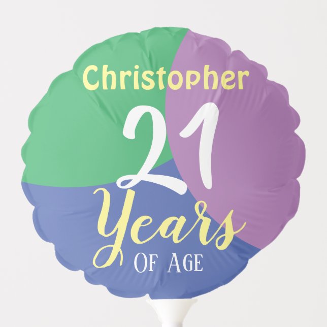 Happy 21st Birthday Balloon (Front)