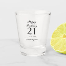 Happy 21st birthday bold letter simple name minima