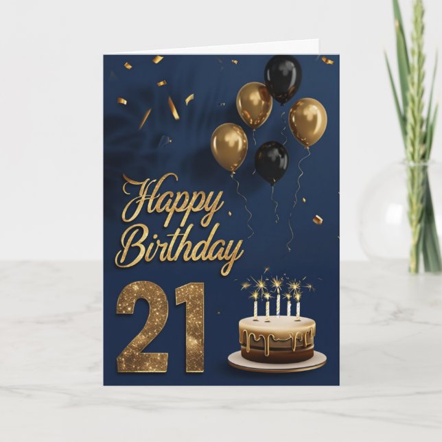 Happy 21st Birthday Card (Front)