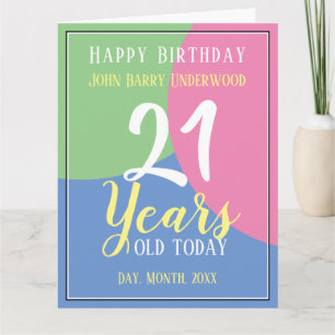 Happy 21st Birthday Card