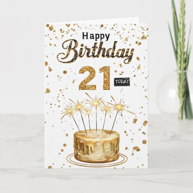Happy 21st Birthday Card (Front)