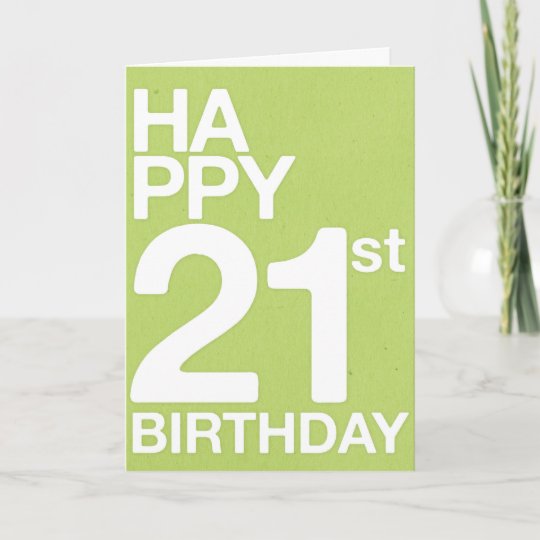 'Happy 21st Birthday' card | Zazzle.com