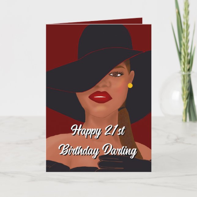 Happy 21st Birthday Darling Card (Front)