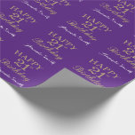 Happy 21st Birthday Gold Glitter and Purple Wrapping Paper<br><div class="desc">Happy 21st Birthday Gold Glitter and Purple Lilac Lavender Wrapping Paper with personalized name. For further customization,  please click the "Customize it" button and use our design tool to modify this template.</div>