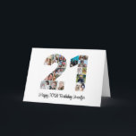 Happy 21st Birthday Number 21 Custom Photo Collage Card<br><div class="desc">Mark twenty one years of wonderful memories and adventures with this captivating 21st Birthday Number Photo Collage. This customizable template is the perfect blend of creativity and sentiment, allowing you to create a truly memorable gift for your loved one's special day. Capture the essence of incredible years in a single...</div>