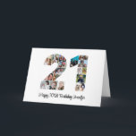 Happy 21st Birthday Number 21 Custom Photo Collage Card<br><div class="desc">Mark twenty one years of wonderful memories and adventures with this captivating 21st Birthday Number Photo Collage. This customizable template is the perfect blend of creativity and sentiment, allowing you to create a truly memorable gift for your loved one's special day. Capture the essence of incredible years in a single...</div>