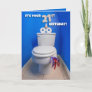 Happy 21st Birthday Toilet Potty Humor Holiday Card