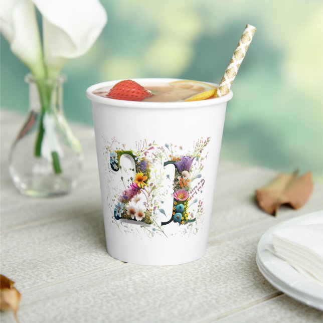 Happy 21st Birthday Wildflowers Happy Birthday Paper Cups (Insitu)