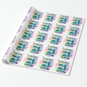 Happy 21st Birthday Wrapping Paper