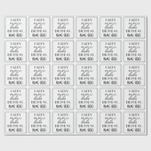HAPPY 22ND BIRTHDAY; Art Deco Style; Custom Name Wrapping Paper