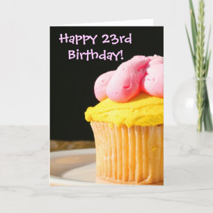Happy 23rd Birthday Cupcake greeting card