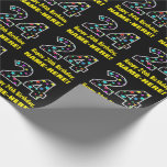 [ Thumbnail: Happy 24th Birthday, Fun Colorful Stars Pattern 24 Wrapping Paper ]