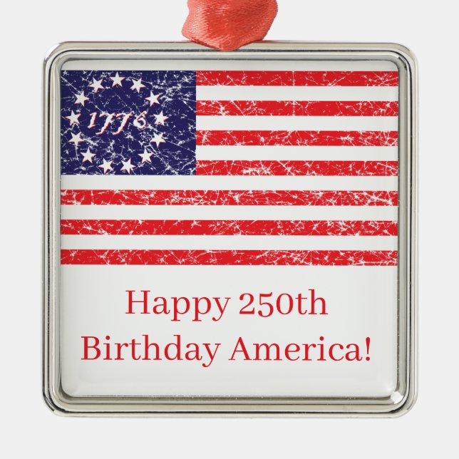 Happy 250th America Metal Ornament (Front)