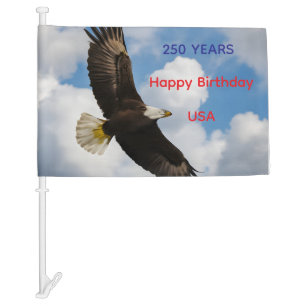 Happy 250th anniversary car flag