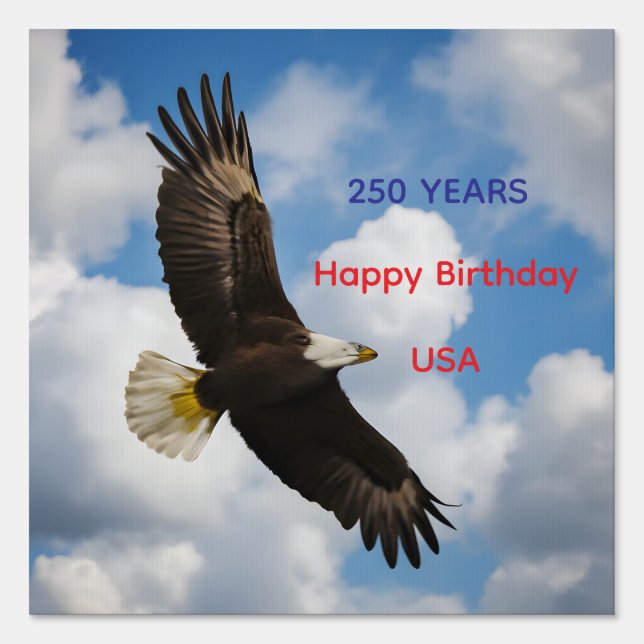Happy 250th anniversary sign (Front)