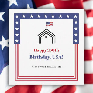Happy 250th Birthday USA Patriotic Real Estate  Card