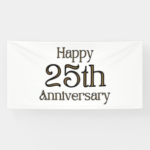 Happy 25th Anniversary 4x8 Vinyl Banner