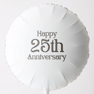 Happy 25th Anniversary Helium Balloon