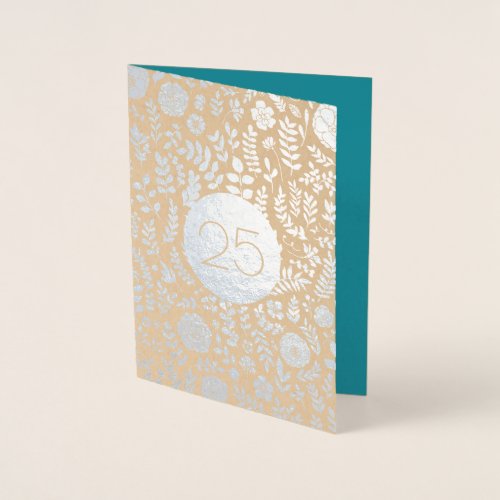 Happy 25th Anniversary Luxury Foil Card