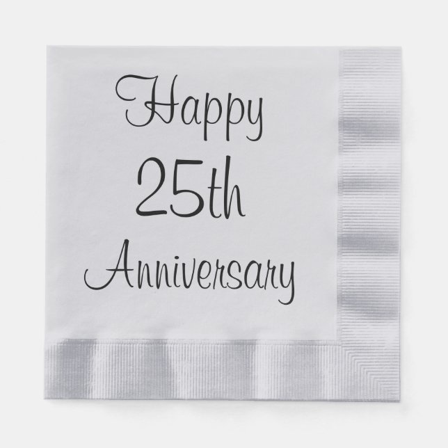 Happy 25th anniversary napkins (Front)