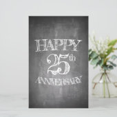 Happy 25th anniversary on chalk board (Standing Front)