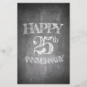 Happy 25th anniversary on chalk board (Front)