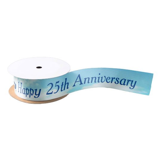 Happy 25th anniversary ribbon by dalDesignNZ | Zazzle.com