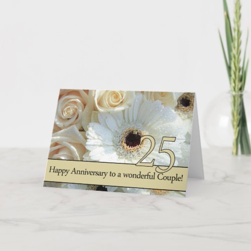 Happy 25th Anniversary roses Card
