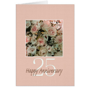 Happy 25th Anniversary roses Cards