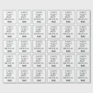 HAPPY 25TH BIRTHDAY; Art Deco Style; Custom Name Wrapping Paper