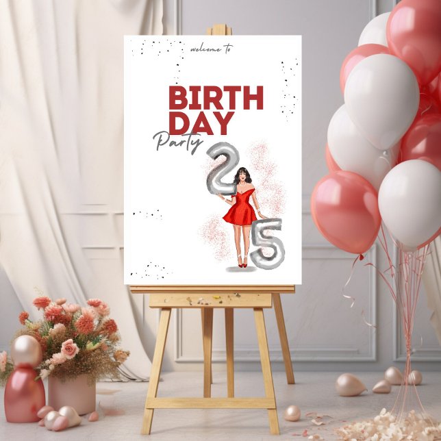 Happy 25th birthday, illustration  foam board (Creator Uploaded)