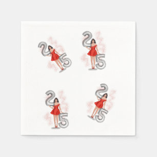 Happy 25th birthday, illustration  napkins