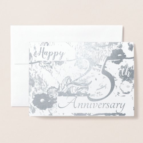 Happy 25th Silver Wedding Anniversary Blank Card