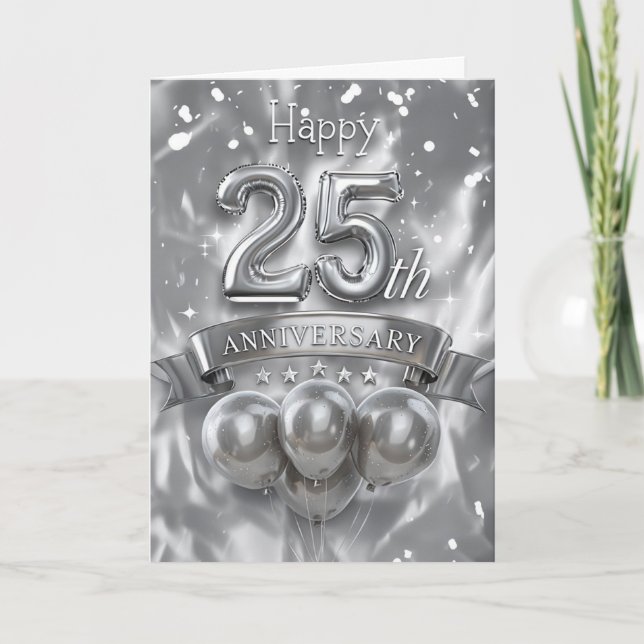 Happy 25th Wedding Anniversary Card (Front)