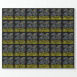 [ Thumbnail: Happy 26th Birthday, Fun Colorful Stars Pattern 26 Wrapping Paper ]