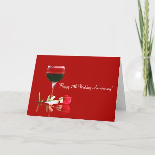 Happy 27th Wedding Anniversary Card