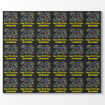 [ Thumbnail: Happy 28th Birthday, Fun Colorful Stars Pattern 28 Wrapping Paper ]