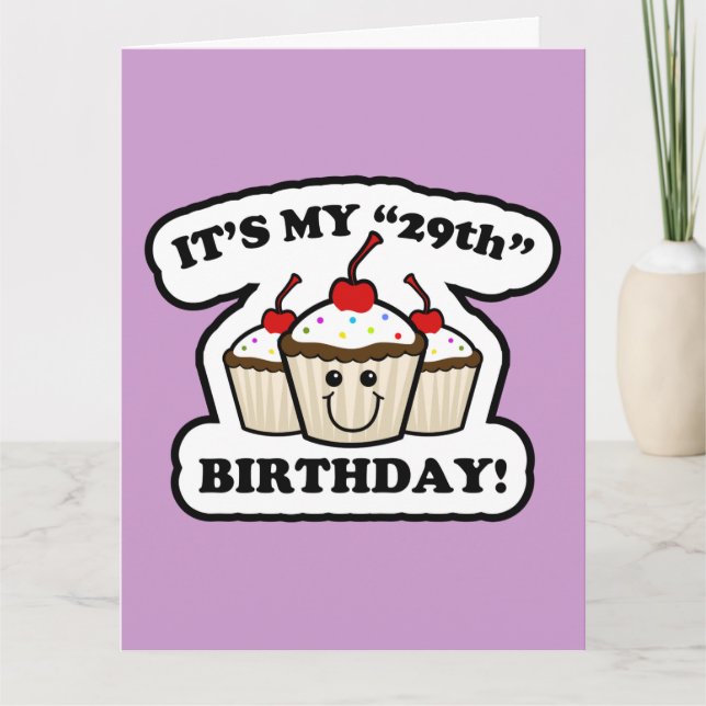 Happy "29th" Birthday Card (Front)