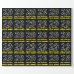 [ Thumbnail: Happy 29th Birthday, Fun Colorful Stars Pattern 29 Wrapping Paper ]