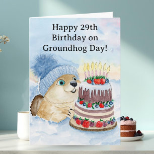 Happy 29th Groundhog Day Birthday Card