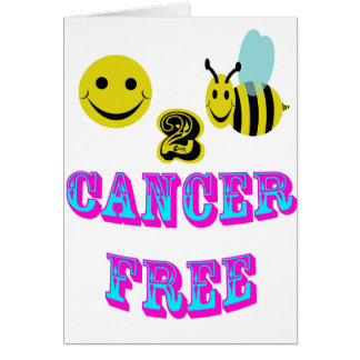 happy 2 bee cancer free cards