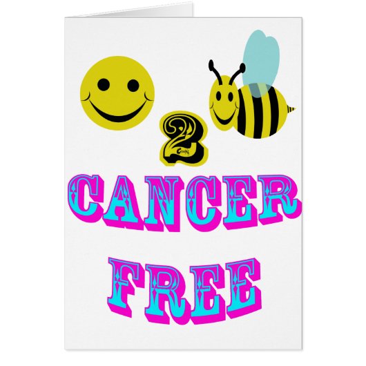 happy 2 bee cancer free cards (Front)