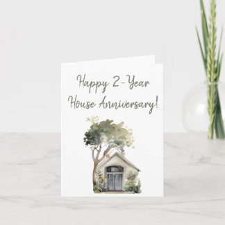 Happy 2-Year House Anniversary Thank You Card